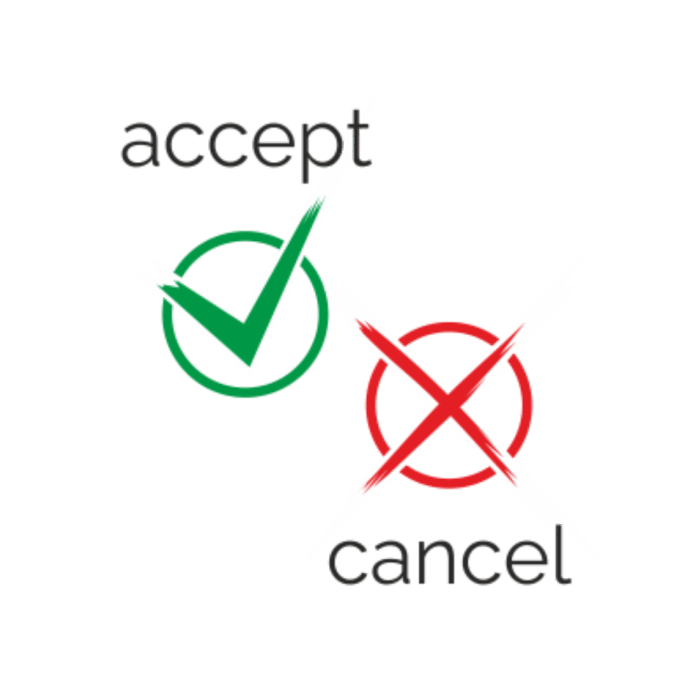 Image Accept and Cancel symbol - Integration